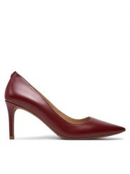 MICHAEL Michael Kors Szpilki Alina Flex Pump 40F2HNMP2L Bordowy. Czerwone szpilki damskie MICHAEL Michael Kors, bez wzorów, ze skóry, bez obcasa, na szpilce, bez zapięcia. Za 629.99 zł.