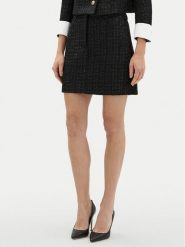 Motivi Spódnica mini 1155Q000957N Czarny Regular Fit. Czarne spódnice damskie Motivi, bez wzorów, z syntetyku, mini. Za 169.99 zł.