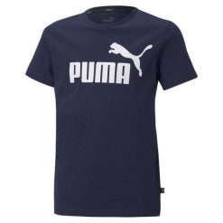 Koszulka Puma ESS Logo Tee Jr 586960 06. Fioletowe bluzki damskie Puma, bez wzorów, z bawełny, sportowe, bez kołnierzyka, bez ramiączek. Za 82.80 zł.