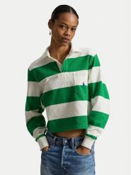 Polo Ralph Lauren Bluza 211971746500 Zielony Relaxed Fit. Zielone bluzy damskie Polo Ralph Lauren, m, bez wzorów, z bawełny, bez ramiączek, bez kaptura. Za 534.99 zł.