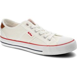 Białe Trampki Lee Cooper Modne Buty Męskie. Białe trampki męskie Lee Cooper, na wiosnę, bez wzorów, z materiału, biznesowe, bez zapięcia. Za 95.00 zł.