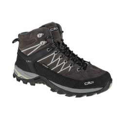 Buty trekkingowe CMP Rigel Waterproof. Szare buty zimowe męskie CMP, z materiału, bez zapięcia. Za 379.99 zł.