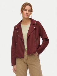 Vero Moda Kurtka z imitacji skóry Jose 10300938 Bordowy Regular Fit. Czerwone kurtki damskie Vero Moda, m, bez wzorów, ze skóry, bez kaptura. Za 239.99 zł.