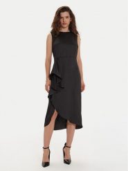 DKNY Sukienka koktajlowa DD4GTB81 Czarny Slim Fit. Czarne sukienki damskie DKNY, bez wzorów, z syntetyku, wizytowe, bez kołnierzyka, bez ramiączek. Za 379.99 zł.