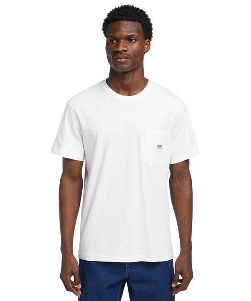 MESKA KOSZULKA LEE WW POCKET TEE ECRU 112342988. T-shirty męskie Lee, m, bez wzorów, bez kołnierzyka, bez ramiączek. Za 79.99 zł.