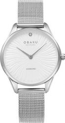 Zegarek OBAKU Zegarek damski Obaku Denmark V297LXCIMC srebrny. Szare zegarki damskie OBAKU, srebrne. Za 351.00 zł.