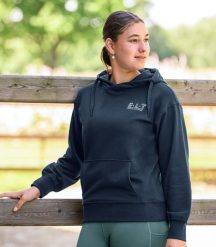Bluza damska z kapturem ELT Strasbourg. Niebieskie bluzy damskie ELT, l, bez wzorów, z bawełny, bez ramiączek, z kapturem. Za 251.50 zł.