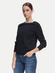 Morgan Bluzka 262-MKISSO Granatowy Slim Fit. Niebieskie bluzki damskie Morgan, l, bez wzorów, z syntetyku, bez kołnierzyka, bez ramiączek. Za 209.99 zł.