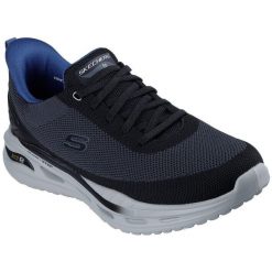 Buty sportowe męskie Skechers Arch Fit Orvan Kin. Niebieskie buty sportowe męskie Skechers, bez wzorów, bez zapięcia, na fitness i siłownię. Za 390.00 zł.