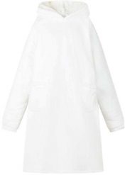 VidaXL Bluza-koc Biały s Fleece i Flanela. Białe bluzy damskie vidaXL, s, bez wzorów, bez ramiączek, bez kaptura. Za 184.99 zł.