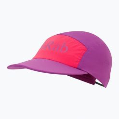 Czapka z daszkiem Rab Talus 5 Panel. Fioletowe czapki damskie RAB, bez wzorów, sportowe. Za 139.99 zł.