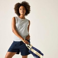 Damski top bez rękawów Fariene Cotton. Białe topy damskie Regatta, m, bez wzorów, z bawełny, sportowe, bez kołnierzyka, bez ramiączek. Za 145.00 zł.