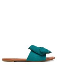Pieces Klapki 17156846 Zielony. Zielone klapki damskie Pieces, bez wzorów, z materiału, bez obcasa, bez zapięcia. Za 79.99 zł.