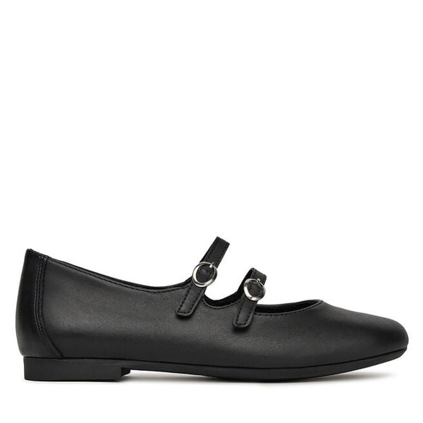 Baleriny Remonte. Czarne balerinki damskie Remonte, bez wzorów, bez obcasa, bez zapięcia. Za 303.99 zł.