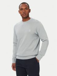 BOSS Bluza Westart 50509323 Szary jasny Regular Fit. Szare bluzy męskie Boss, m, bez wzorów, z bawełny, bez ramiączek, bez kaptura. Za 549.99 zł.