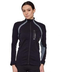 Bluza dresowa termoaktywna rozpinana damska Brubeck ACTIVE PRO. Czarne bluzy damskie Brubeck, l, bez wzorów, z dresówki, bez ramiączek, bez kaptura. Za 299.00 zł.