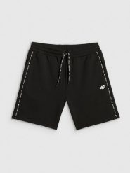 4F Spodenki dresowe męskie - czarne XL. Czarne szorty męskie 4F, bez wzorów, z dresówki. Za 149.99 zł.