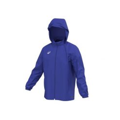 Kurtka wiatrówka piłkarska Kipsta Essential Club 50. Niebieskie kurtki męskie KIPSTA, l, bez wzorów, z materiału, sportowe, bez kaptura. Za 69.99 zł.