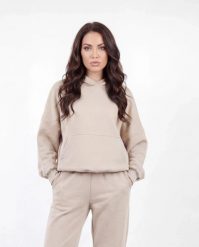 Damska bluza oversize UNLEASH WINGS BEIGE. Brązowe bluzy damskie Wings, uniwersalny, bez wzorów, z materiału, bez ramiączek, bez kaptura. Za 249.90 zł.