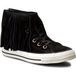 Trampki CONVERSE - Ctas Fringle Suede+Shearling Hi 553358C Black/Black/Egret. Czarne trampki i tenisówki damskie Converse, bez wzorów, z gumy, bez zapięcia. W wyprzedaży za 179.00 zł.