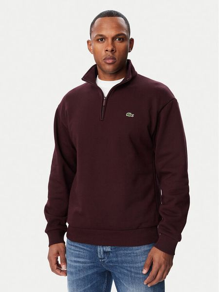 Lacoste Bluza SH8866 Brązowy ciemny Regular Fit. Brązowe bluzy męskie Lacoste, m, bez wzorów, z bawełny, bez ramiączek, bez kaptura. Za 639.99 zł.