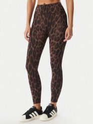 Adidas Legginsy Optime Power Leopard KF9094 Brązowy Slim Fit. Brązowe legginsy damskie Adidas, bez wzorów, z syntetyku. Za 289.99 zł.