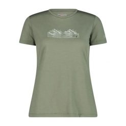T-shirt damski CMP Performance. Zielone t-shirty damskie CMP, xl, bez wzorów, z materiału, bez kołnierzyka, bez ramiączek. Za 239.95 zł.