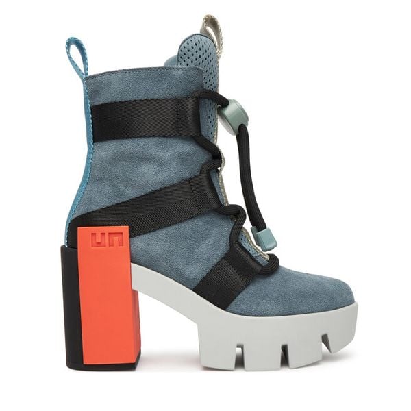 Botki United Nude. Szare botki damskie United Nude, bez wzorów, bez obcasa, na słupku, bez zapięcia. Za 1,339.00 zł.