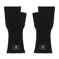 Rękawiczki Damskie Beverly Hills Polo Club. Czarne rękawiczki damskie Beverly Hills Polo Club, bez wzorów, z dzianiny. Za 49.99 zł.