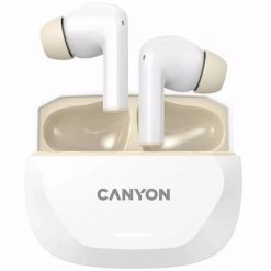 CANYON headset HEXAGON 7 TWS ANC+ENC Wireless Charge White Beige. Białe słuchawki bezprzewodowe Canyon. Za 109.19 zł.