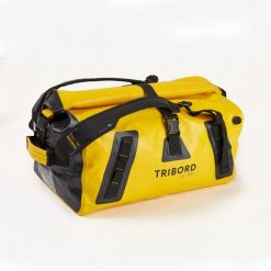 Torba podróżna żeglarska Tribord Sailing 60 l szczelna. Brązowe torby podróżne damskie TRIBORD, bez wzorów, z materiału. Za 299.99 zł.