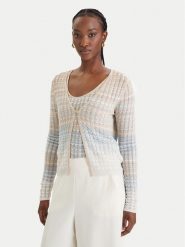 Guess Kardigan W6GR07 Z0588 Beżowy Regular Fit. Brązowe kardigany damskie Guess, l, z aplikacjami, z wiskozy, bez kołnierzyka. Za 379.99 zł.