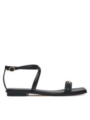 MICHAEL Michael Kors Sandały 40S5LEFS1L Czarny. Czarne sandały damskie MICHAEL Michael Kors, bez wzorów, ze skóry, bez obcasa, na płaskiej podeszwie, bez zapięcia. Za 389.99 zł.