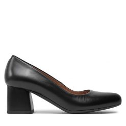 Czółenka R.Polański. Czarne czółenka damskie R.Polański, bez wzorów, bez obcasa, bez zapięcia. Za 259.99 zł.