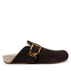 Klapki MICHAEL Michael Kors. Brązowe klapki damskie MICHAEL Michael Kors, bez wzorów, bez obcasa, bez zapięcia. Za 809.99 zł.