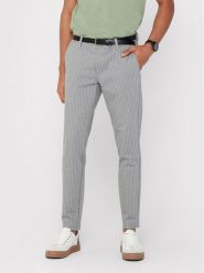 Only & Sons Chinosy Mark 22013727 Szary Slim Fit. Szare eleganckie spodnie męskie Only & Sons, bez wzorów, z syntetyku. Za 159.99 zł.