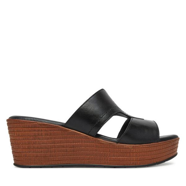 Klapki Lasocki. Czarne klapki damskie Lasocki, bez wzorów, bez obcasa, bez zapięcia. Za 169.99 zł.