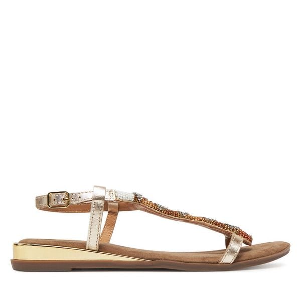 Sandały Gioseppo. Żółte sandały damskie Gioseppo, bez wzorów, bez obcasa, na płaskiej podeszwie, bez zapięcia. Za 359.99 zł.