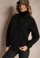 Czarna Bluza z Zapięciem na Suwak Kieszeniami i Stójką Esandria. Czarne bluzy damskie Renee, l, bez wzorów, z jeansu, klasyczne, bez ramiączek, bez kaptura. Za 54.99 zł.