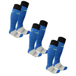 Skarpety piłkarskie C164 niebieskie 3 pary. Czarne skarpety męskie Legea, bez wzorów. W wyprzedaży za 76.50 zł.