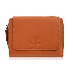 Portfel damski skórzany pomarańczowy duży w orientacji poziomej z RFID Paolo Peruzzi SL-07-OR. Brązowe portfele damskie Paolo Peruzzi, ze skóry. Za 89.00 zł.