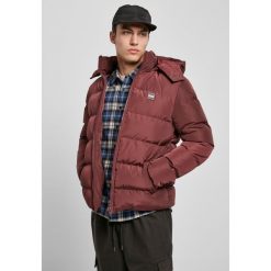 Kurtka Urban Classics hooded puffer. Brązowe kurtki męskie Urban Classics, na zimę, m, bez wzorów, z puchu, bez kaptura. Za 326.35 zł.