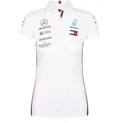 Koszulka Mercedes Mapm Rp Polo, Kobiety. Białe koszulki sportowe damskie bez wzorów, z bawełny, bez ramiączek. W wyprzedaży za 190.00 zł.