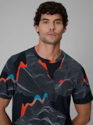 4F T-shirt regular z nadrukiem męski - czarny S. Czarne koszulki sportowe męskie 4F, m, bez wzorów, z bawełny, bez ramiączek. Za 89.99 zł.