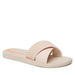 Klapki Ipanema. Brązowe klapki damskie Ipanema, bez wzorów, street, bez obcasa, bez zapięcia. Za 69.99 zł.