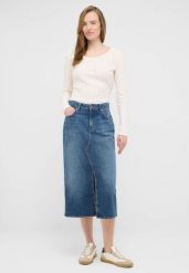 Damska Spódnica Maxi Mustang Style Eureka Denim Skirt Denim Blue 1016941 5000 582. Niebieskie spódnice damskie Mustang, bez wzorów, z denimu, maxi. Za 169.99 zł.