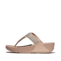Klapki damskie FitFlop Lulu Maxi-Crystal. Brązowe klapki damskie FIT FLOP, na lato, bez wzorów, z materiału, eleganckie, bez obcasa, bez zapięcia. Za 473.00 zł.