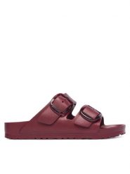 Birkenstock Klapki Arizona Big Buckle 1033115 Bordowy. Czerwone klapki damskie Birkenstock, bez wzorów, z syntetyku, bez obcasa, bez zapięcia. Za 299.99 zł.
