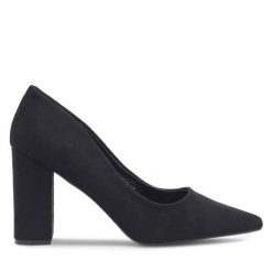 Czółenka JENNY. Czarne czółenka damskie Jenny, bez wzorów, bez obcasa, bez zapięcia. Za 139.99 zł.