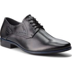 Półbuty LASOCKI FOR MEN - MI07-C372-406-04 Czarny. Czarne buty wizytowe męskie Lasocki For Men, bez wzorów, z materiału, bez obcasa, bez zapięcia. Za 179.99 zł.